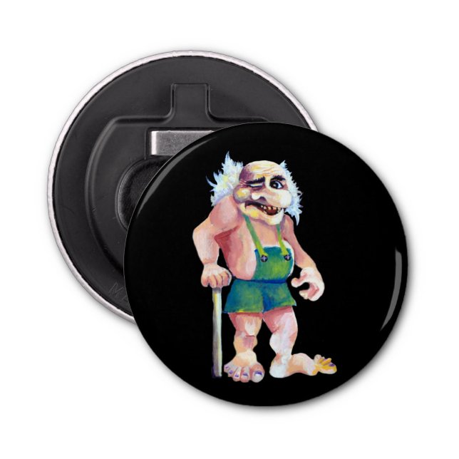 Scandinavian Funny Looking Ogre Troll Bottle Opener (Front)