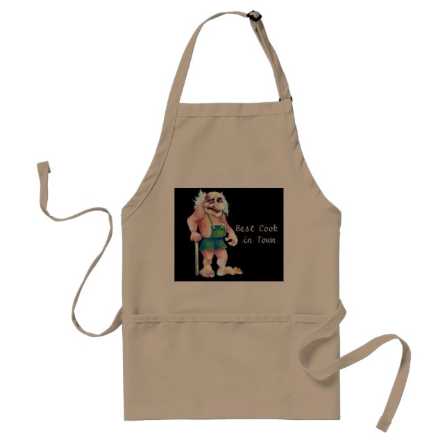 Scandinavian Funny Looking Ogre Troll Standard Apron (Front)