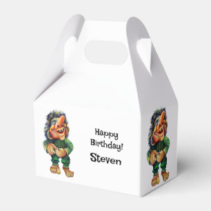Scandinavian Funny Troll Illustration Watercolor Favour Box