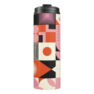 Scandinavian Geometric: Colourful Artwork Pattern Thermal Tumbler