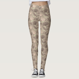 Scandinavian Geometric Floral Motif Leggings