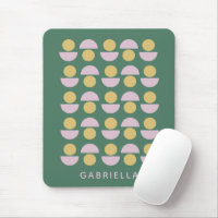 Scandinavian Geometric Green Floral Personalised