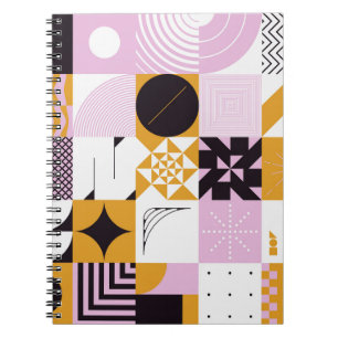 Scandinavian Geometric: Hand-Drawn Artwork. Notebook