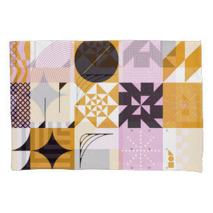 Scandinavian Geometric: Hand-Drawn Artwork. Pillowcase