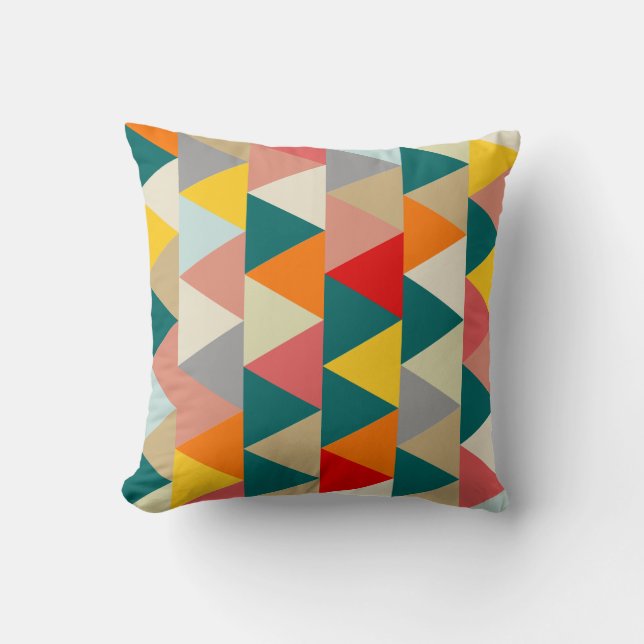 Scandinavian Geometric Triangle Cushion (Front)