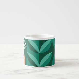 Scandinavian Geometric, Vintage Agriculture Symbol Espresso Cup