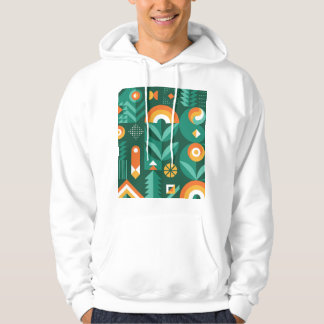 Scandinavian Geometric, Vintage Agriculture Symbol Hoodie