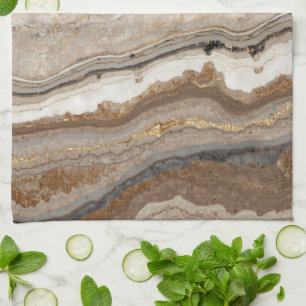 scandinavian granite brown grey beige marble tea towel