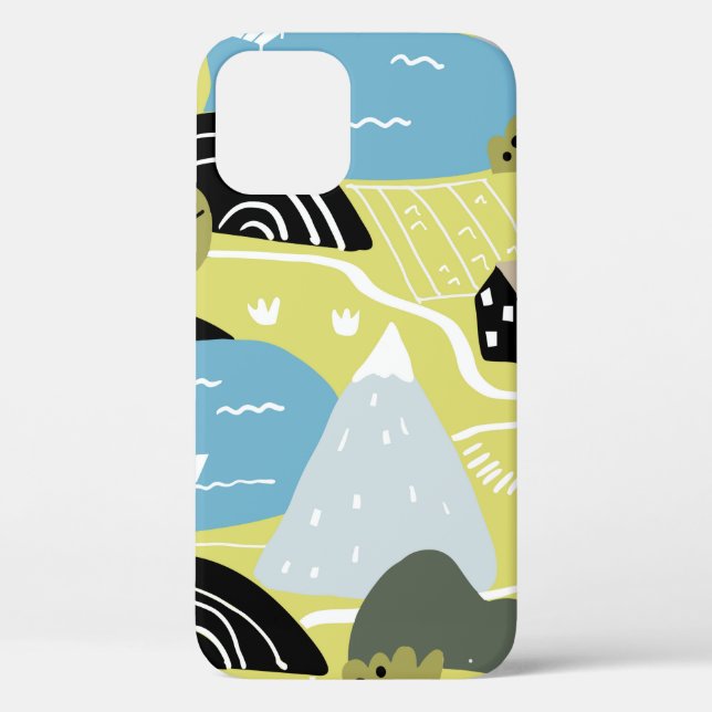 Scandinavian graphic illustration seamless pattern Case-Mate iPhone case (Back)