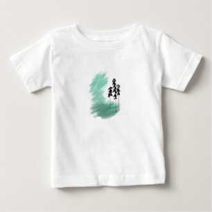 Scandinavian green tree art simple modern mint bab baby T-Shirt