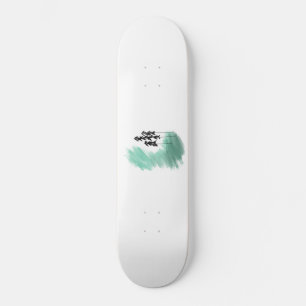 Scandinavian green tree art simple modern mint skateboard