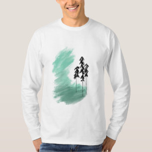 Scandinavian green tree art simple modern mint T-Shirt