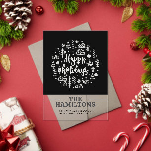 Scandinavian Happy Holidays Personalised Cards