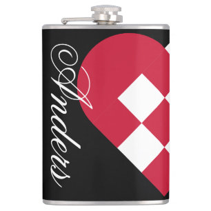 Scandinavian Heart Hip Flask