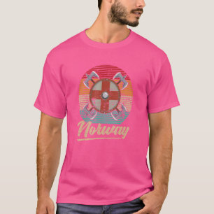 Scandinavian Heritage Norwegian Viking Retro Norwa T-Shirt