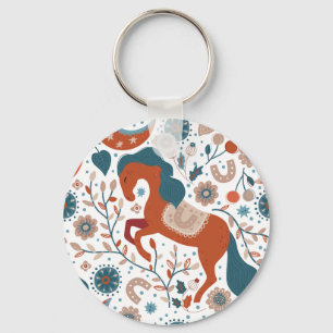 Scandinavian Horse Cute Key Ring