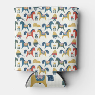 Scandinavian Horses: Colourful Folk Art Can Cooler