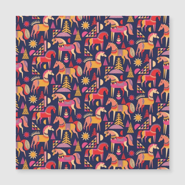 Scandinavian Horses: Decorative Seamless Design (Front)