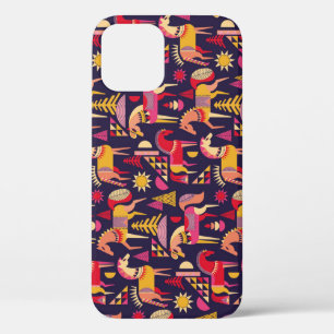 Scandinavian Horses: Decorative Seamless Design iPhone 12 Case
