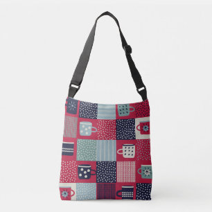 Scandinavian Hygge: Rustic Pattern Mix Crossbody Bag