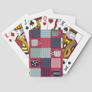 Scandinavian Hygge: Rustic Pattern Mix Playing Cards