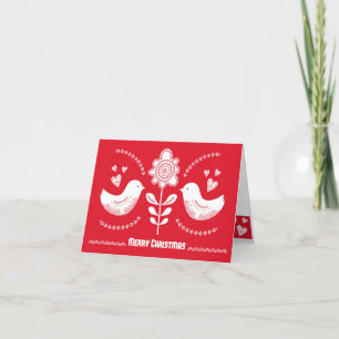 Scandinavian inspired holiday card. Editable Card