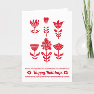 Scandinavian inspired Holiday card. Hygge Editable Card