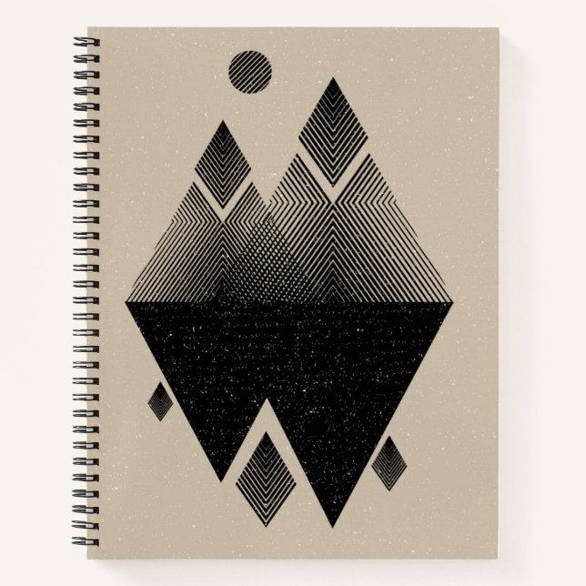 Scandinavian Inspired Triangle Design Notebook (Front)