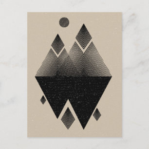 Scandinavian Inspired Triangle Design Postcard