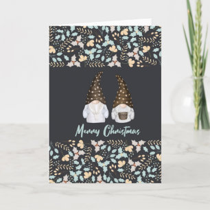 Scandinavian inspired Xmas card.  Editable Holiday Card