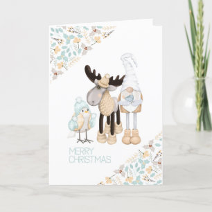 Scandinavian inspired Xmas card. Hygge Editable Holiday Card