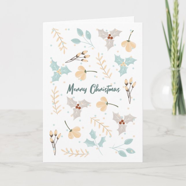 Scandinavian inspired Xmas card. Hygge Editable Holiday Card (Front)