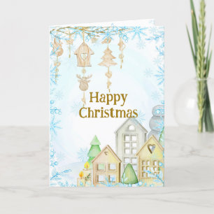 Scandinavian inspired Xmas card. Hygge Editable Holiday Card