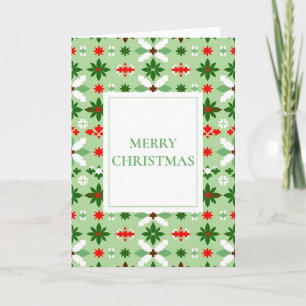 Scandinavian Isle Merry Christmas (Blank Inside) Holiday Card