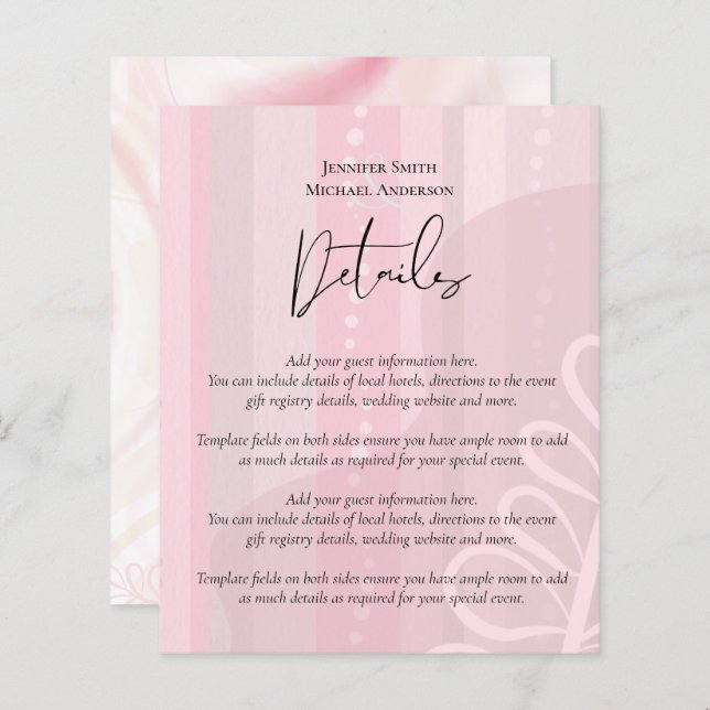 Scandinavian Japandi Modern Abstract Wedding (Front/Back)