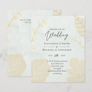 Scandinavian Japandi Modern Abstract Wedding