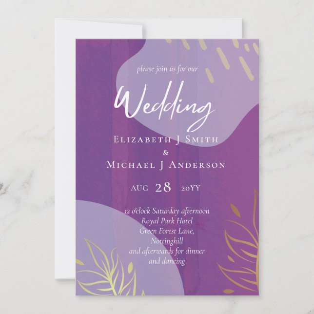 Scandinavian Japandi Modern Abstract Wedding (Front)