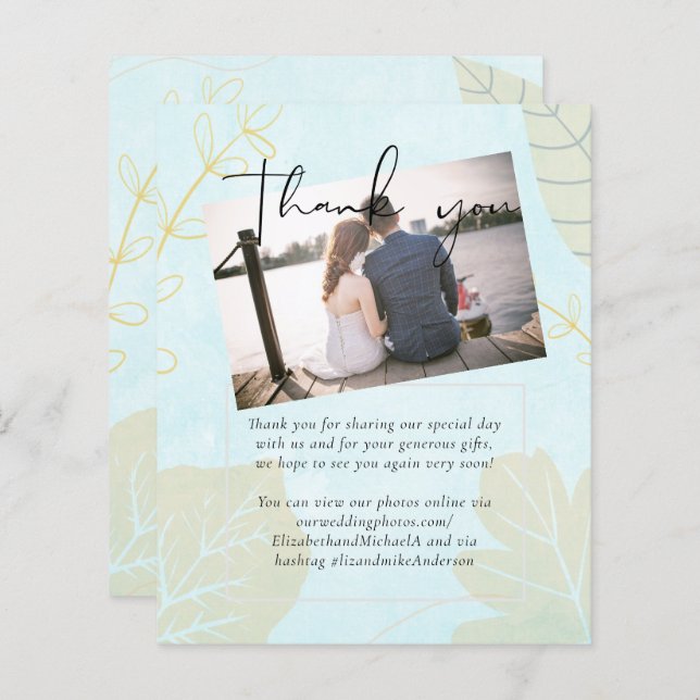 Scandinavian Japandi Modern Abstract Wedding (Front/Back)