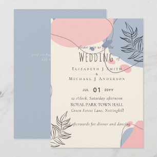 Scandinavian Japandi Modern Abstract Wedding