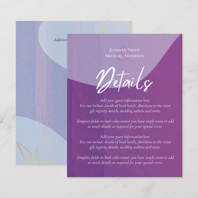 Scandinavian Japandi Modern Abstract Wedding (Front/Back)