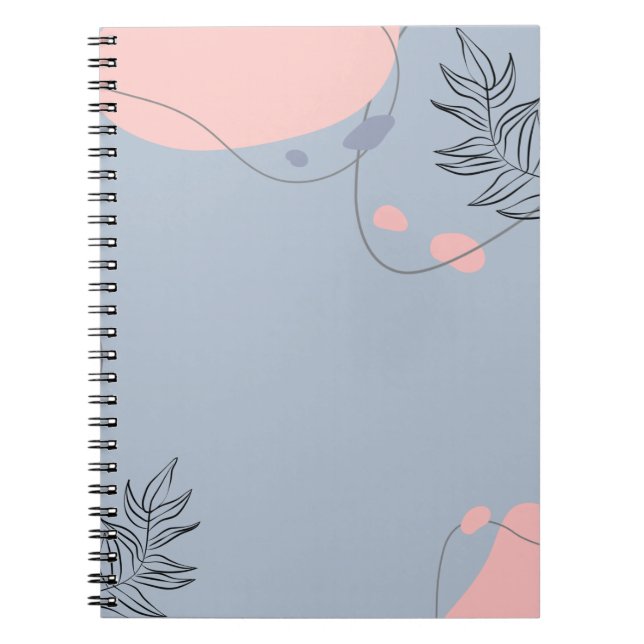 Scandinavian Japandi Modern Abstract Wedding Notebook (Front)