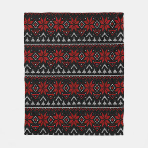 Scandinavian, knitting fleece blanket