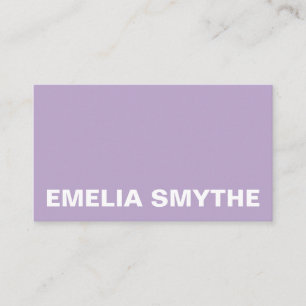 Scandinavian Lavender Violet Minimalist Simple  Business Card