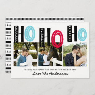 Scandinavian Lettering Christmas PHOTO Collage Invitation