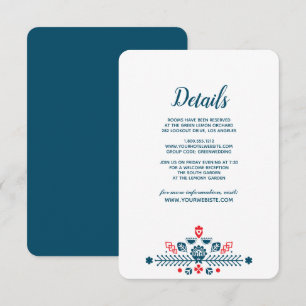 Scandinavian Love   Wedding Guest Details Invitation