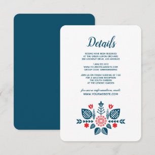 Scandinavian Love   Wedding Guest Details Invitation