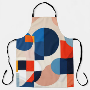 Scandinavian Mid Century Geometric Abstract Art Apron