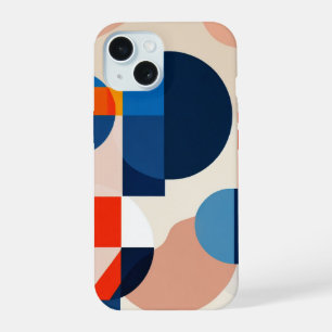 Scandinavian Mid Century Geometric Abstract Art iPhone 15 Case