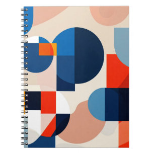 Scandinavian Mid Century Geometric Abstract Art Notebook