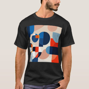 Scandinavian Mid Century Geometric Abstract Art T-Shirt